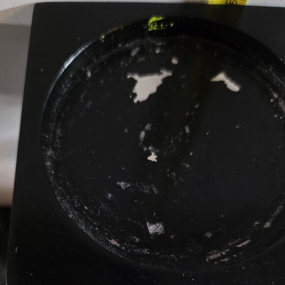 2 Black Candle Holders 10" tall and holds a 3" diameter candle. - Picture 3 of 5